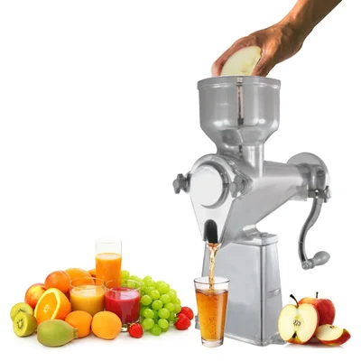 No. 15 Manual Hand Crank Juicer Machine for Pulpy Fruit, Aluminium Body